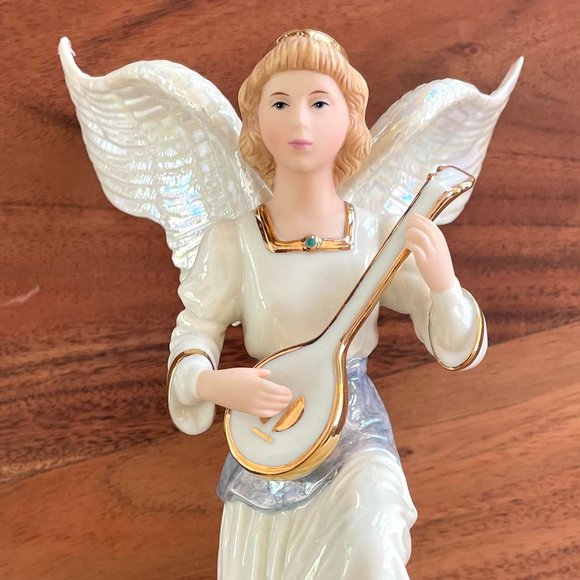 NEW o/b LENOX Nativity Angel' Serenade Figurine Fine China Gold trim - Picture 1 of 11
